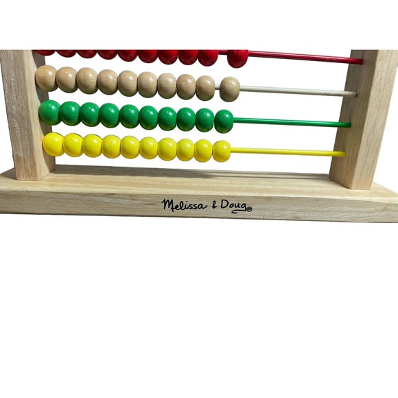Melissa and Doug Abacus Classic Wooden Educational Counting Toy with 100 Beads - Picture 2 of 10